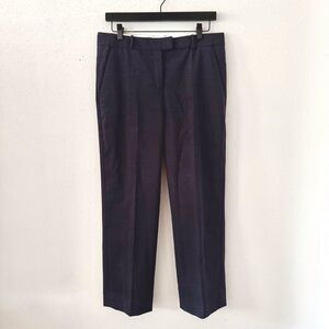 HUGO BOSS Dark Navy Blue Pin Dot Mid Rise Ankle Length Trouser Pants Women's 6